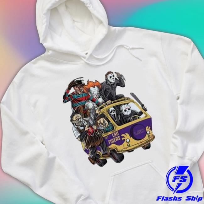 Lsu Tigers Horror Movies Characters Bus Halloween 2023 T Shirt