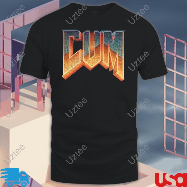 Shirts With Threatening Auras Generic Fps Game Cum Hoodied Sweatshirt