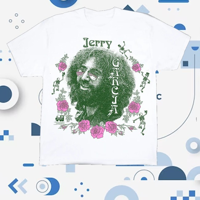 Jerry Garcia Rosebud White T-Shirt