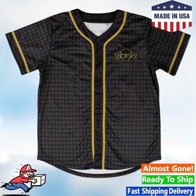Official Said The Sky Merch Baseball Jersey Black Sweater Official Said The Sky Merch Baseball Jersey Black Tank Top