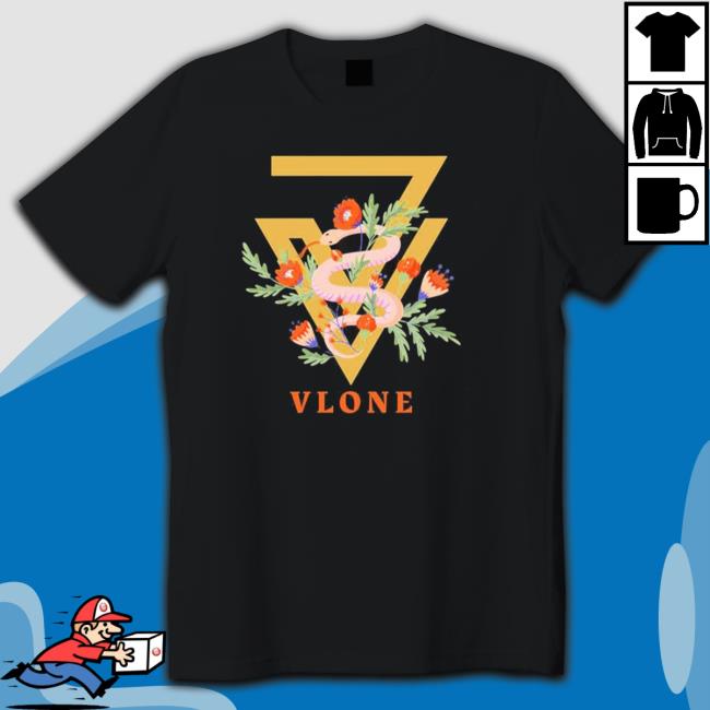 Vlone Flowers And Snake Vlone Vintage Design Shirt