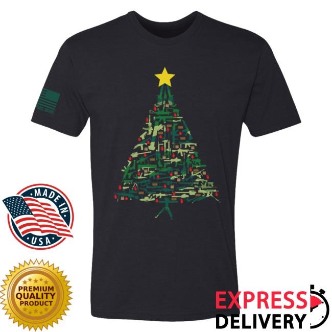 Official Based Apparel Merch Guns And Grenades Christmas Tree Sweatshirt