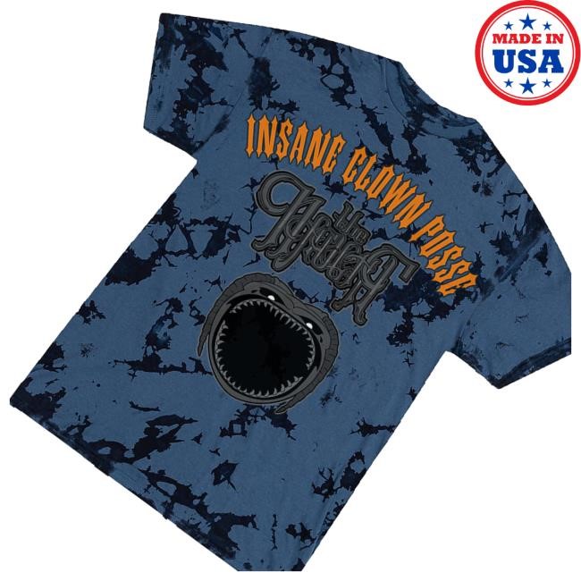 Insane Clown Posse Merch Shop Store In Navy Ice Dye Tee Shirt