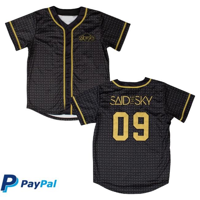 Official Said The Sky Merch Baseball Jersey Black Sweater Trending Official Said The Sky Merch Baseball Jersey Black Unisex Sweatshirt