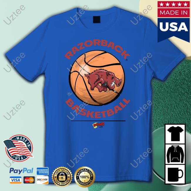 Razorback Basketball Tee Shirt Hogtoons Razorback Basketball Tee