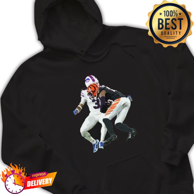 Damar Hamlin Collided With Tee Higgins Hooded Sweatshirt