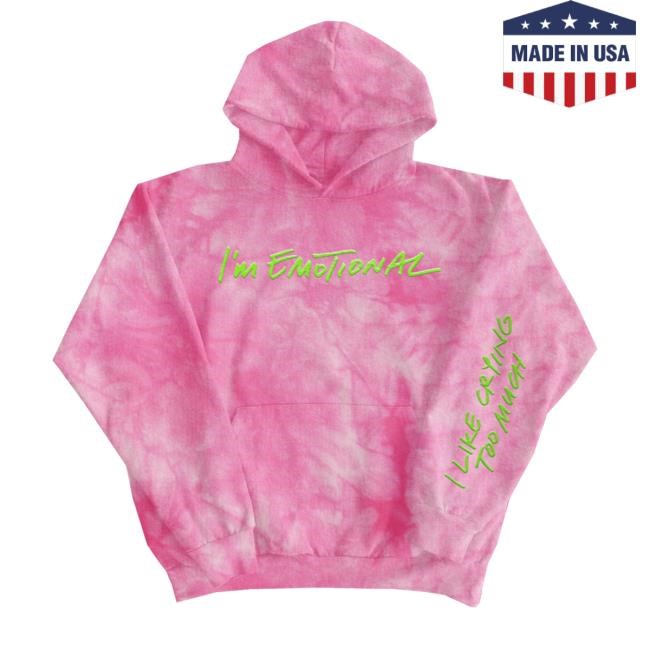 I Am Anne Marie Merch I'm Emotional Tie Dye Hoodie Pink