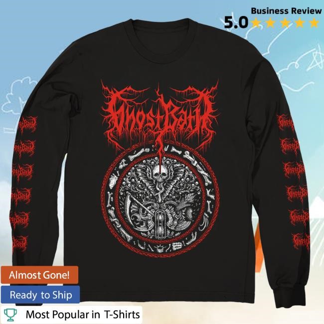 Official Evil Greed Merch Ghost Bath Convince Me To Bleed Long Sleeve Tee