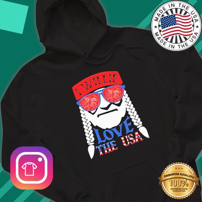 Patriotic Distressed Vintage I Willie N Love The Usa Willie Nelson Shirt