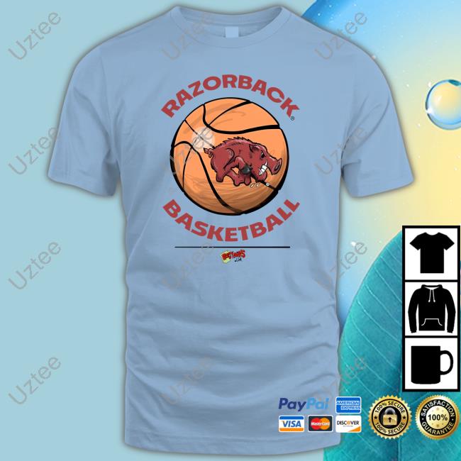 Razorback Basketball Tee Hogtoons Eric Musselman Wearing Razorback Basketball Tee
