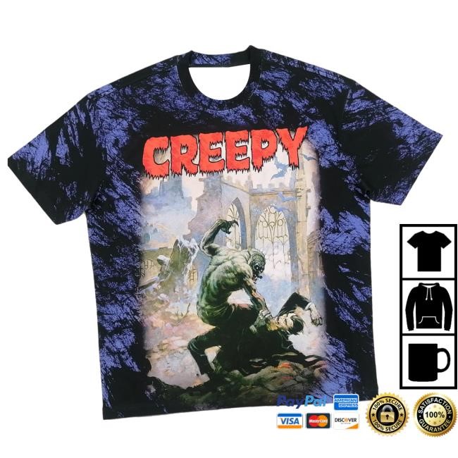 Frazetta Girls Merch Dracula Meets Wolfman (Creepy #7) Graphic t-shirt, hoodie, tank top, sweater and long sleeve t-shirt