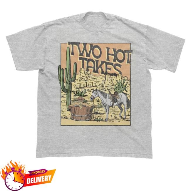 Two Hot Takes Merch Desert Horse Grey Hoodie