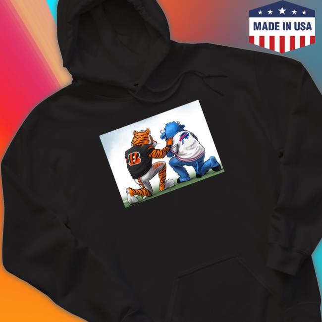 Cincinnati Buffalo Mascots Pray For Damar Hamlin tee shirt Cincinnati Buffalo Mascots Pray For Damar Hamlin T-Shirt