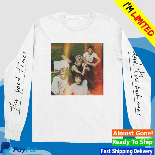 Official Merch Bar Why Don't We Store Shop Good Times Cover Long Sleeve Tee Shirt White MechBar