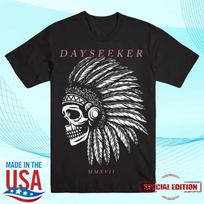 Official Dayseeker Merch Store Indian Skull Black New Shirt Dayseeker Shop