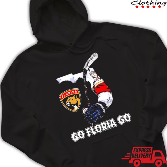 Florida Panthers Go Florida Go Logo Hockey Florida Map Tee Shirt