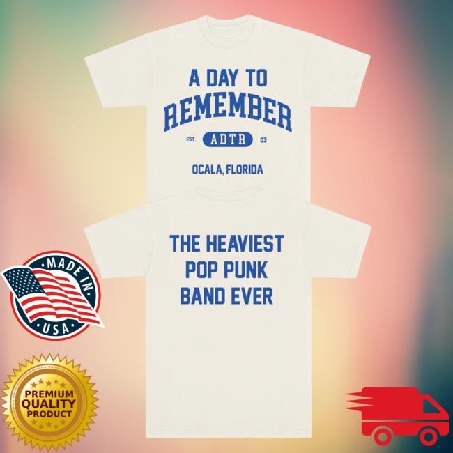 Adtr Store Merch Heaviest Pop Punk Tee (Puff Ink) Shirt