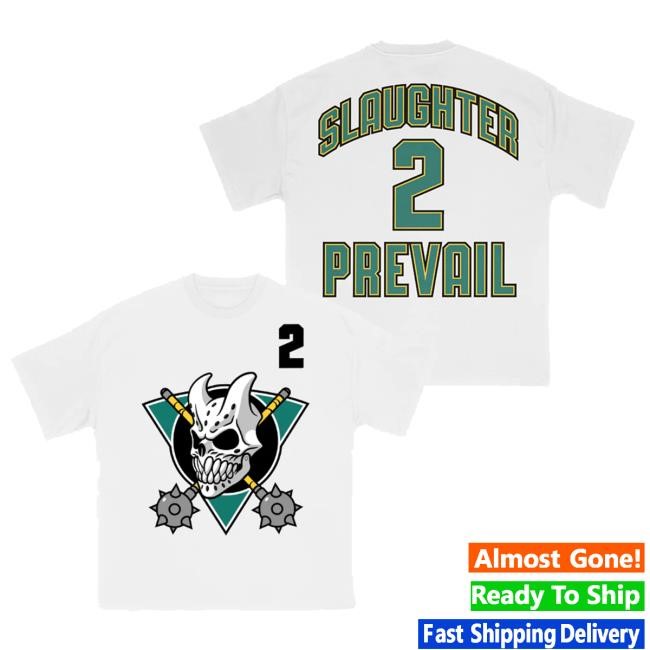 First Blood Merchandise Merch Slaughter To Prevail - Hockey White Shirt