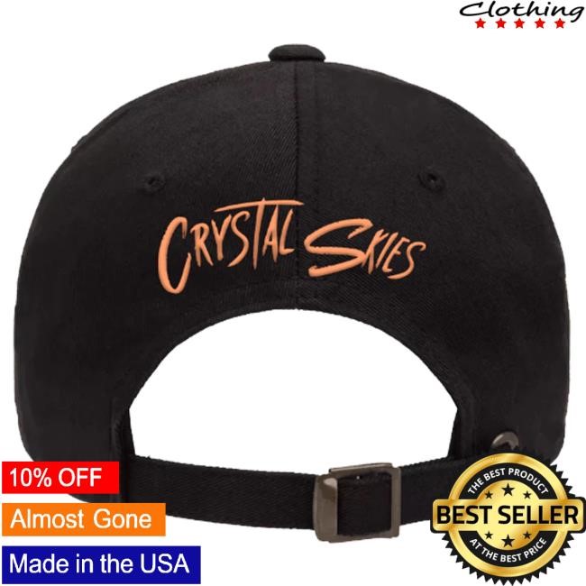 Official Kt8 Merch Store Crystal Skies Logo Dad Hat Black headwear