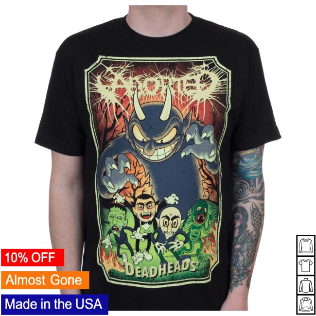 Official Indie Merch Store Shop Aborted "Deadheads (Color)" New Shirt IndieMerchStore
