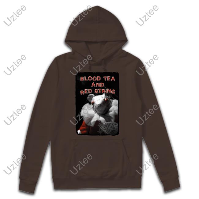Blood Tea And Red String White Mouse With Cards T-Shirt