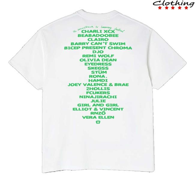 Laneway Festival Merch Shop Store Official 2025 Lineup '25 White New Shirt