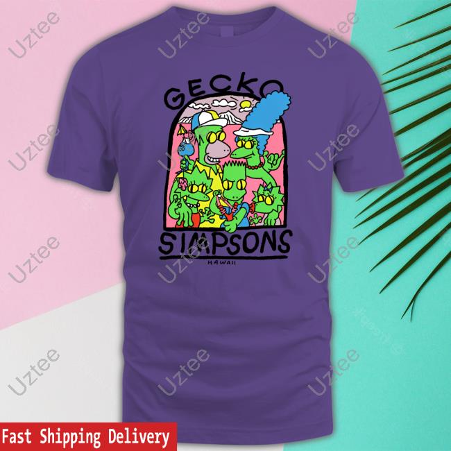 Gecko Simpsons Hawaii T Shirt