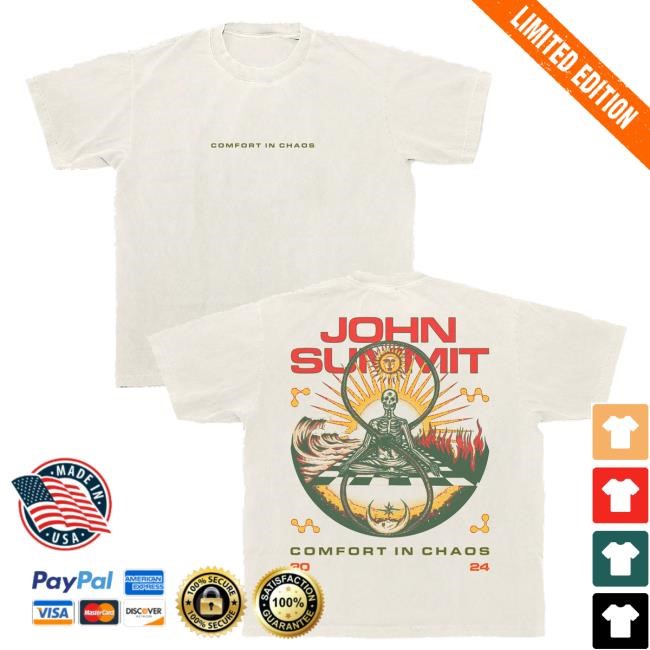 John Summit Merch Store Comfort In Chaos Cream Hooded Sweatshirt