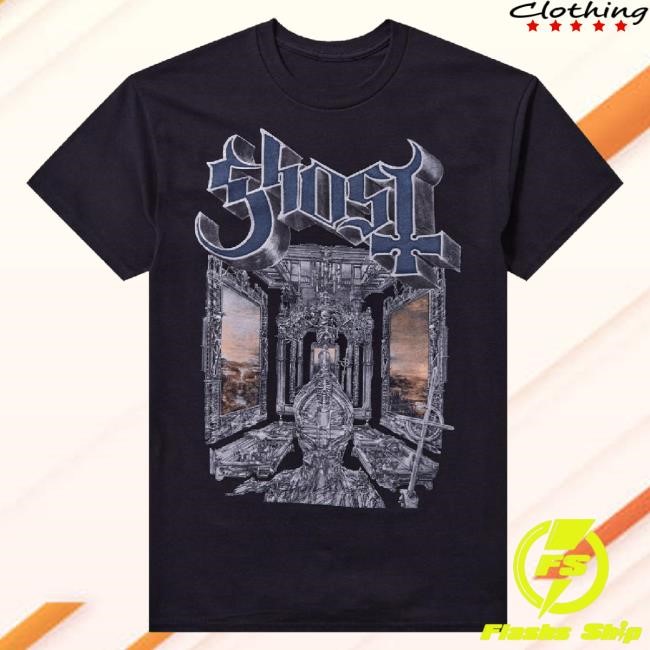 Official Hot Topic Music Merch Ghost Skeleta Glitter Tee Shirt
