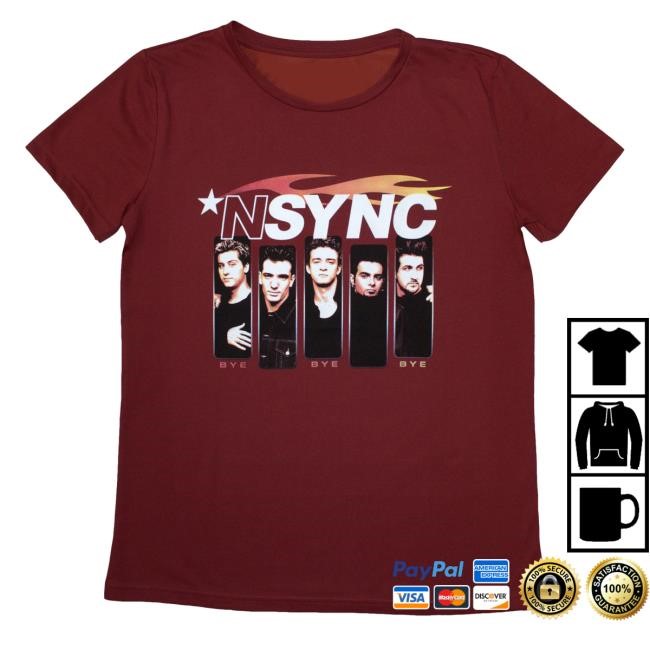 Eyesore Merch Nsync 'Flame Logo' (Red) Womens Fitted Sweater