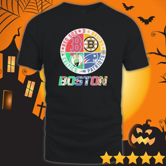Red Sox Boston Bruins New England Patriots Boston Celtics T-Shirt