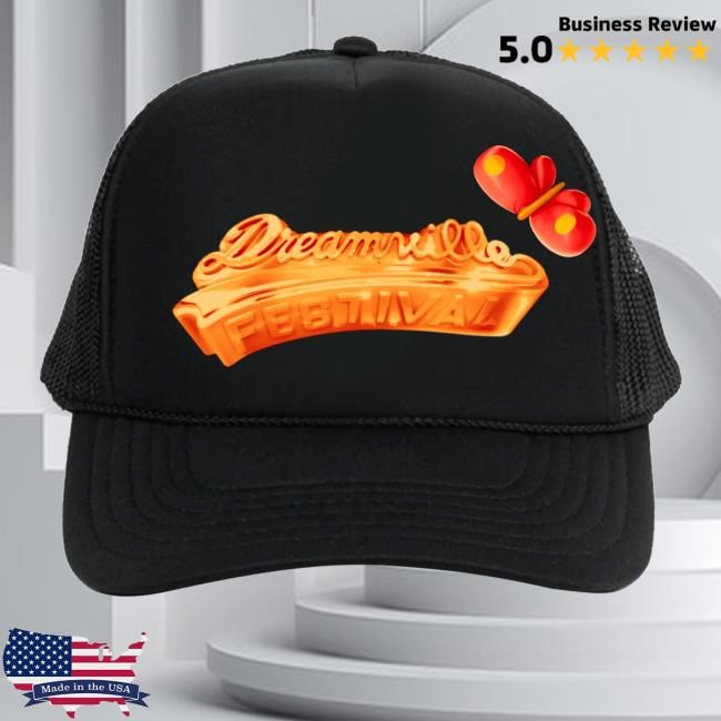 Dream Villefest Merch Shop Store Dv Fest Gold Bar Logo Black Hats