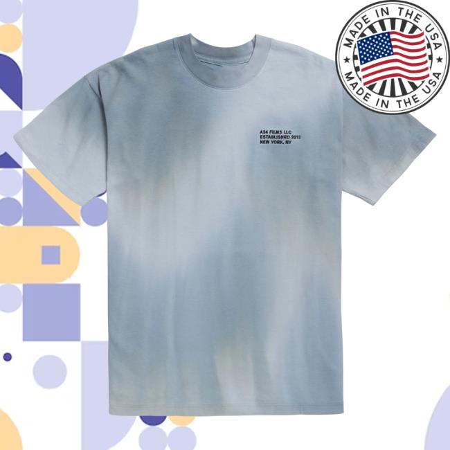 Official A24 Merch Store Stop Blue Dip-Dye Llc Top Shirt A24 Shop