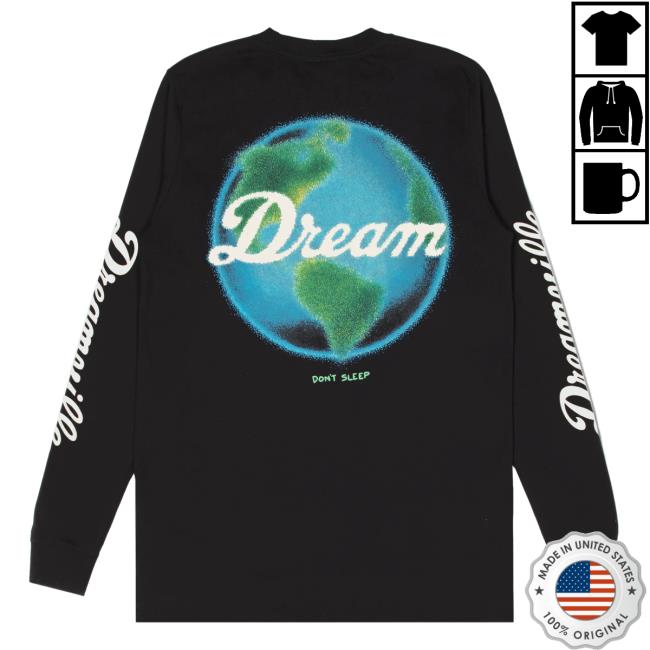 Official Dreamville Merch Fuck Money Save Earth Long Sleeve T-Shirts Black Dreamville Records