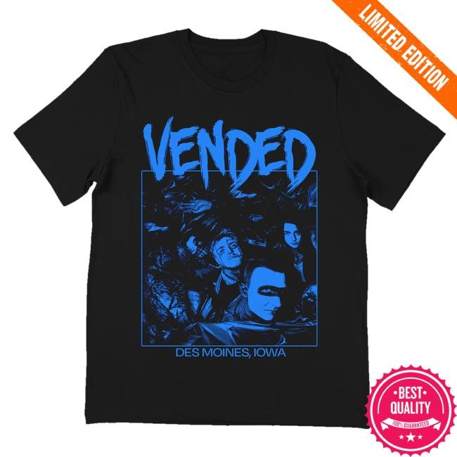 Official Vended Merch Vended Des Moines Blue Tour Shirts