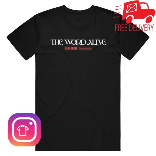 Limited Merchnow Merch Store The Word Alive Slow Burn - Black Crewneck Sweatshirt