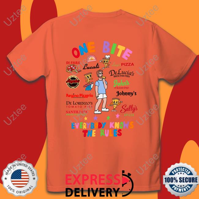 Barstoolsports One Bite Graphic Pocket Shirt Barstool Sports Store One Bite Everybody Knows The Rules Pizza Hoodie