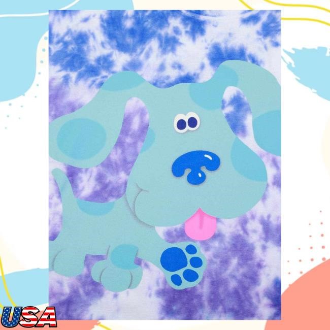 Official Dumbgood Merch Blue's Clues Blue Character Tie Dye Sweaters Official Dumbgood Merch Blue's Clues Blue Character Tie Dye Short Sleeve Shirt