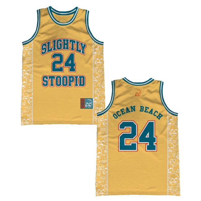 Official Slightly Stoopid Merch 2024 Tour Basketball Jersey Gold Shirts Slightly Stoopid Merch 2024 Tour Basketball Jersey Gold Sweaters