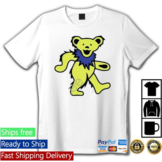 Grateful Dead Classic Navy With Yellow Bear Long Sleeve Shirt