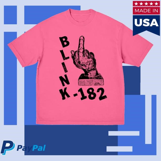 Blink 182 Merch Store Shop Pink Middle Finger Sweatshirt