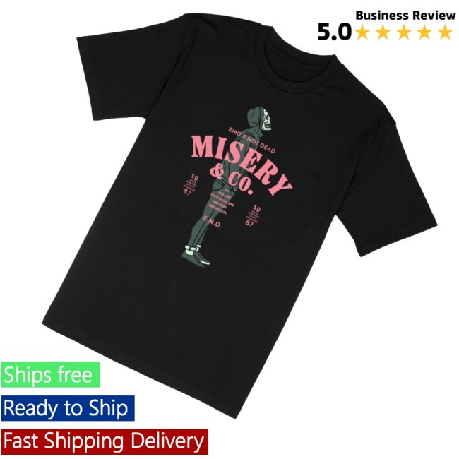 Misery & Co. Zip Up Hooded Sweatshirt Emo's Not Dead Merch Store
