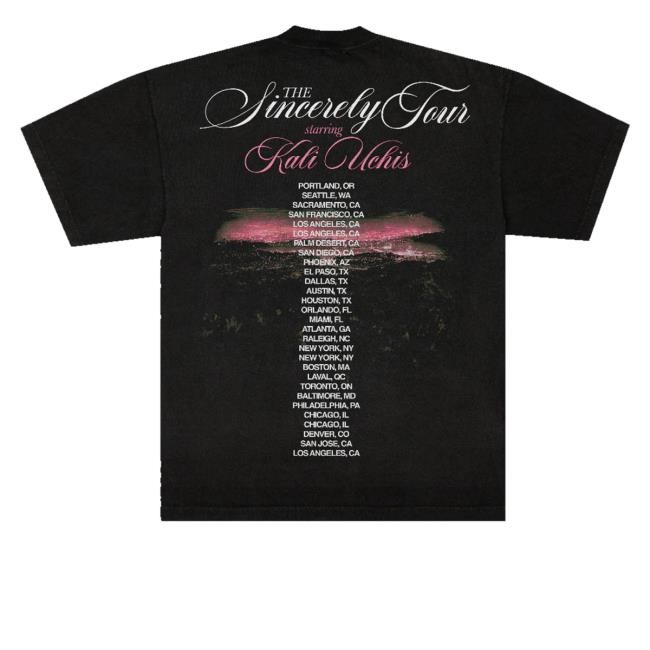 Kali Uchis Merch Shop Store Sincerely, Tour Black Poster T Shirt