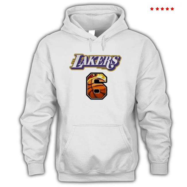 Official Los Angeles Lakers No 6 Shirts Official Los Angeles Lakers No 6 Sweatshirts