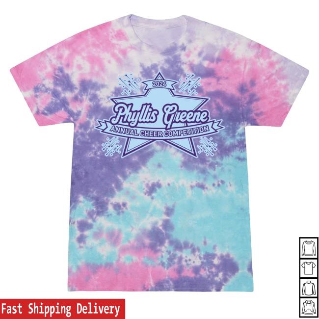 Cre8tee Llc Merch 2024 Phyllis Greene Annual Cheer Competition Tie Dye New Shirt