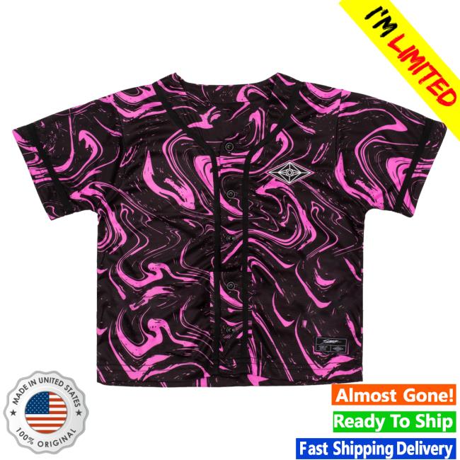 Official Slander Merch Store Slander Spaceman Jersey - Pink/Black Marble Popover Shirt Slander Shop