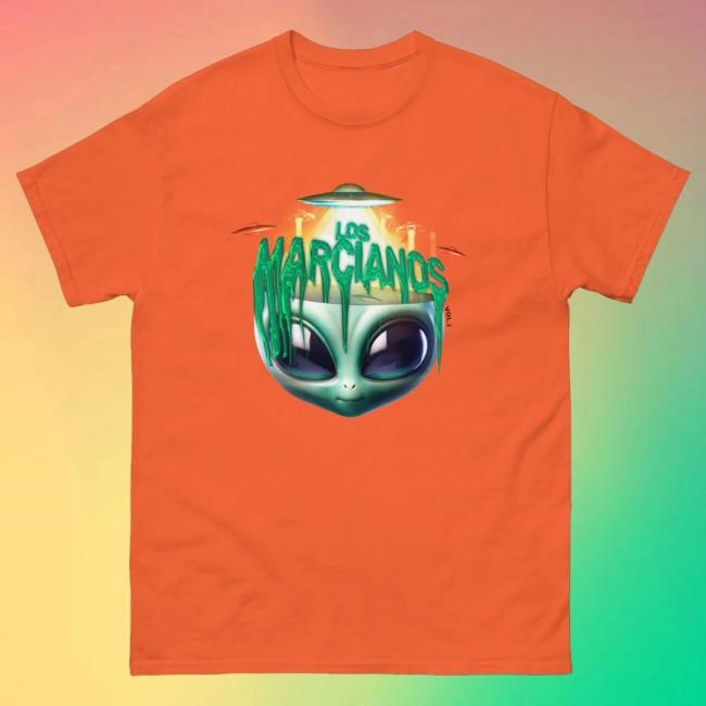 Official Universal Music Merch Store Los Marcianos Orange Hoodie