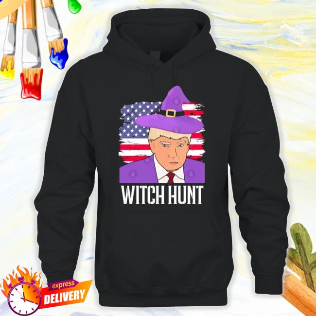 Witch Hunt Trump Mugshot Halloween T Shirt Witch Hunt Trump Mugshot Halloween Sweatshirt