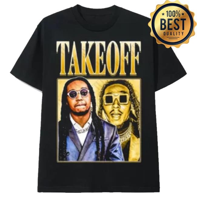 Takeoff Merch Black Tee Shirt Unisex Tribute Tee