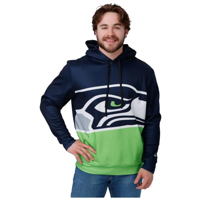 Official Foco Merch Store Shop Foco Seattle Seahawks Bold Logo Crewneck Sweatshirt Foco Apparel Clothing